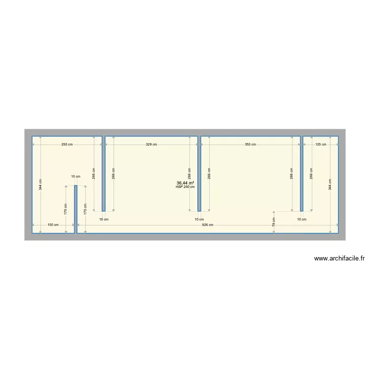 Montreuil. Plan de 1 Pièce et 36 m²