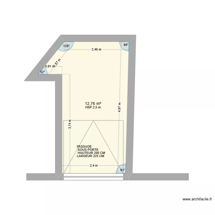 box sanata margherita. Plan de 1 Pièce et 13 m²