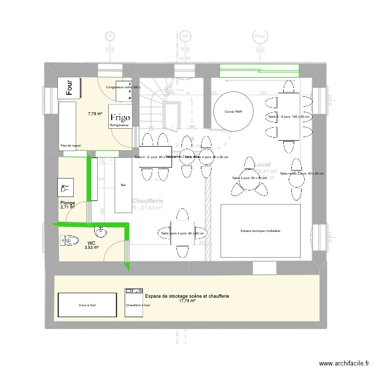 SC Oustal Delun Prop1. Plan de 4 pièces et 32 m2