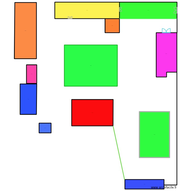 croix sauvalle. Plan de 12 pièces et 2430 m2