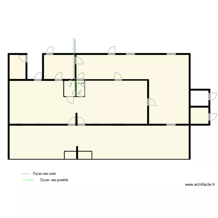P&acirc;tisserie  plombier. Plan de 