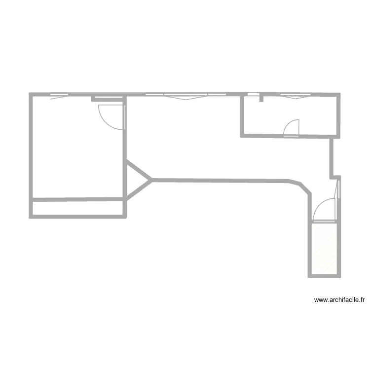 Poteau. Plan de 6  et 16 m²