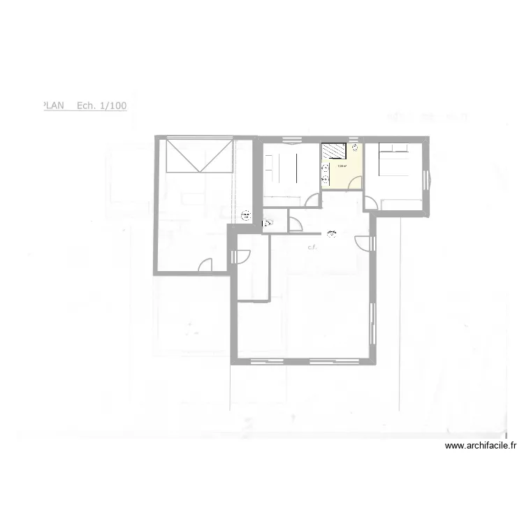 MAISO, BEDOIN. Plan de 1  et 7 m²