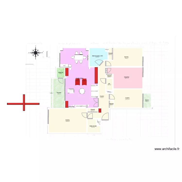 Plan chm 2. Plan de 20  et 138 m²