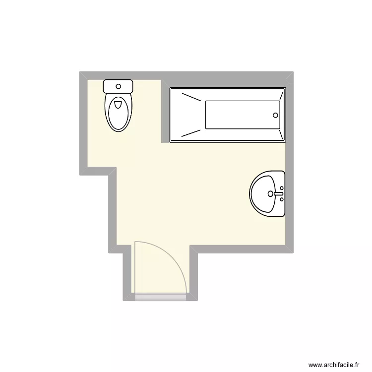 SdB LS. Plan de 1 et 6 m² SdB LS. Plan de 1 et 6 m²