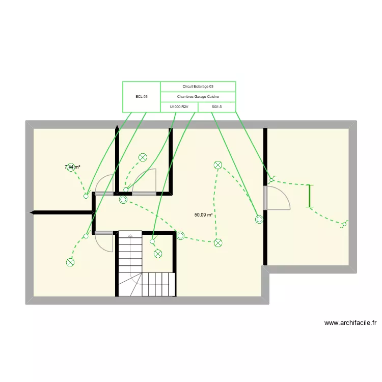 Sabine N0 ECL. Plan de 2  et 58 m²