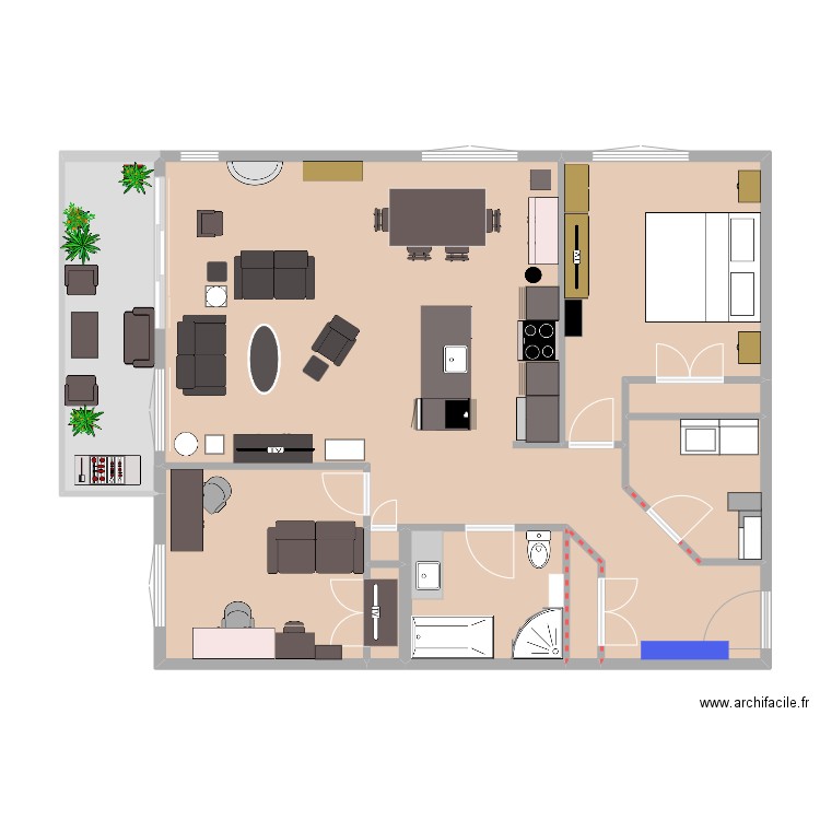 205-2708 Option 1. Plan de 10 pièces et 107 m2