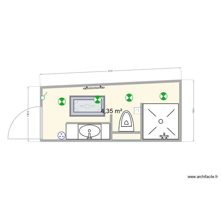 Craponne M.Biscarrat P#1. Plan de 2  et 4 m²