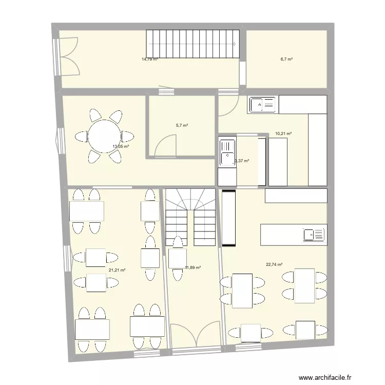 PLAN TRAVAUX. Plan de 9 pièces et 110 m² PLAN TRAVAUX. Plan de 9 pièces et 110 m²