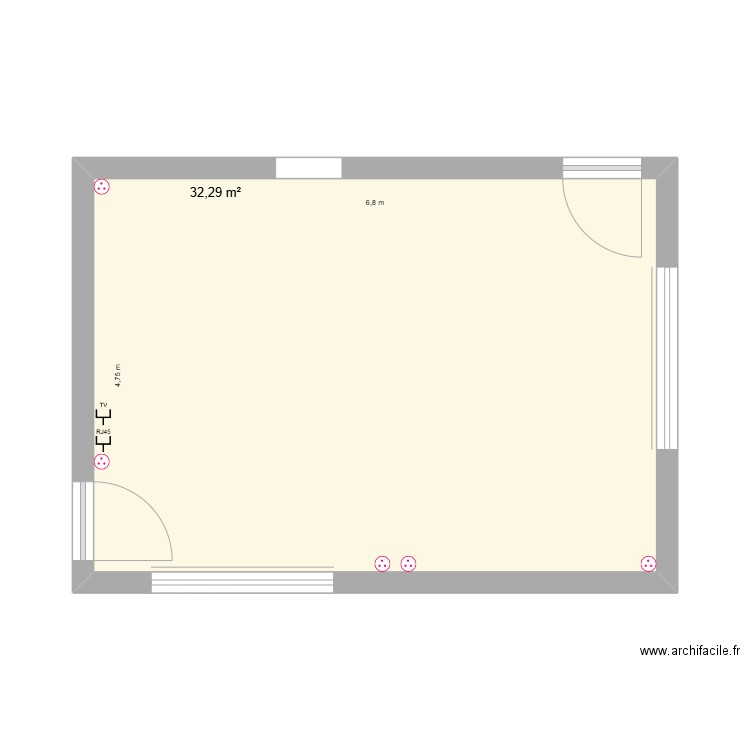 La pépite Margut 2e version. Plan de 1 pièce et 32 m2