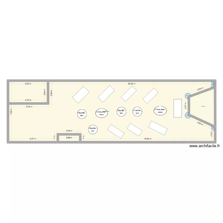 Plan Mariage. Plan de 3 pièces et 191 m²