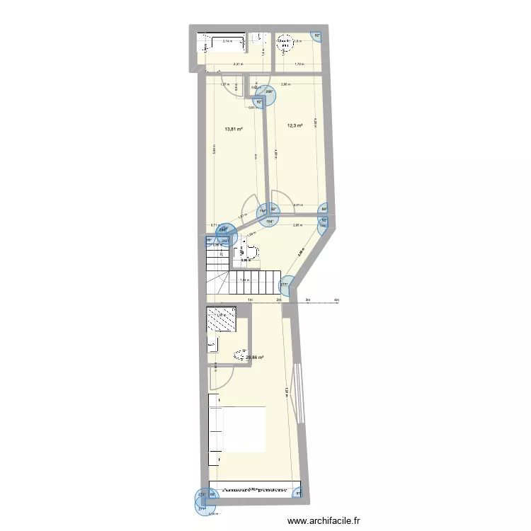 Axel. Plan de 3 et 56 m² Axel. Plan de 3 et 56 m²