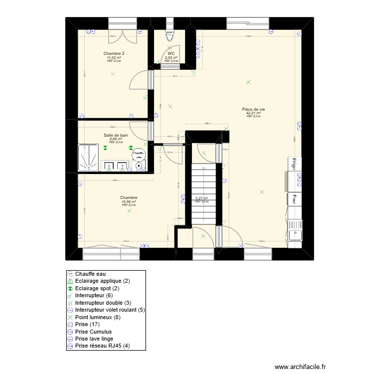 plan RDC maison ok. Plan de 0 pièce et 0 m2