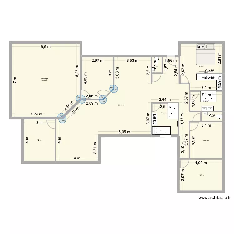 plan V2. Plan de 10 Pièces et 194 m² plan V2. Plan de 10 Pièces et 194 m²