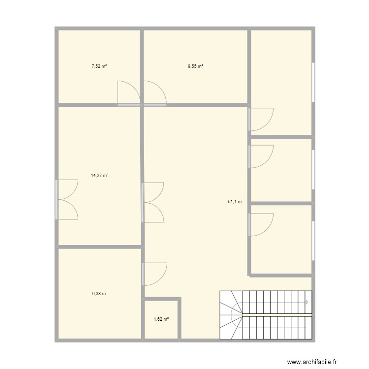 Monceau RDC. Plan de 0 pièce et 0 m2