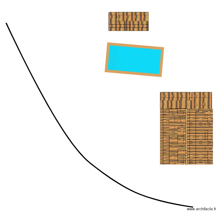 piscine delph toit. Plan de 1 pièce et 3 m2