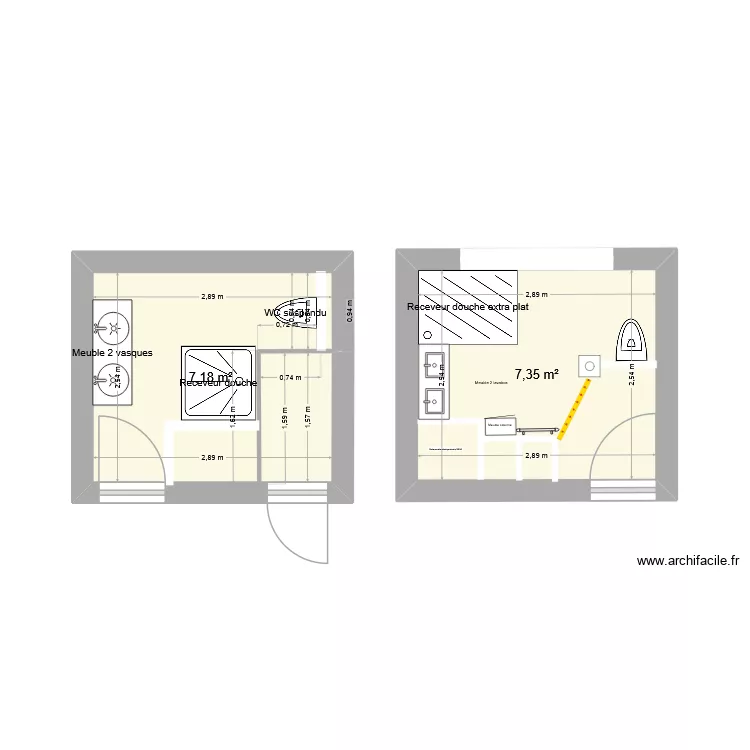 Ebauche. Plan de 2 Pièces et 15 m² Ebauche. Plan de 2 Pièces et 15 m²