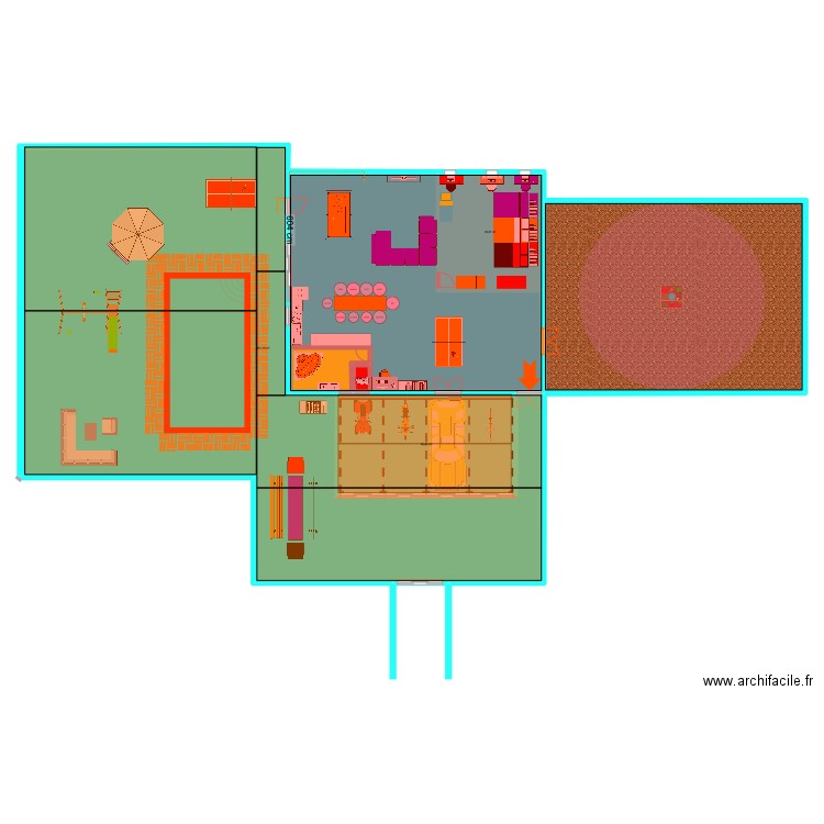 Maison de Layvin. Plan de 6 pièces et 681 m2