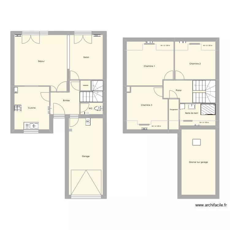 Houdain 2026-03. Plan de 24  et 126 m²