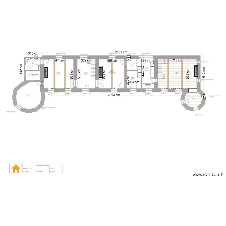 MAISON VIE 2. Plan de 14 pièces et 171 m2