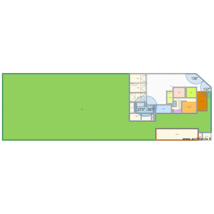 SAUMERAY. Plan de 42 pièces et 1982 m2