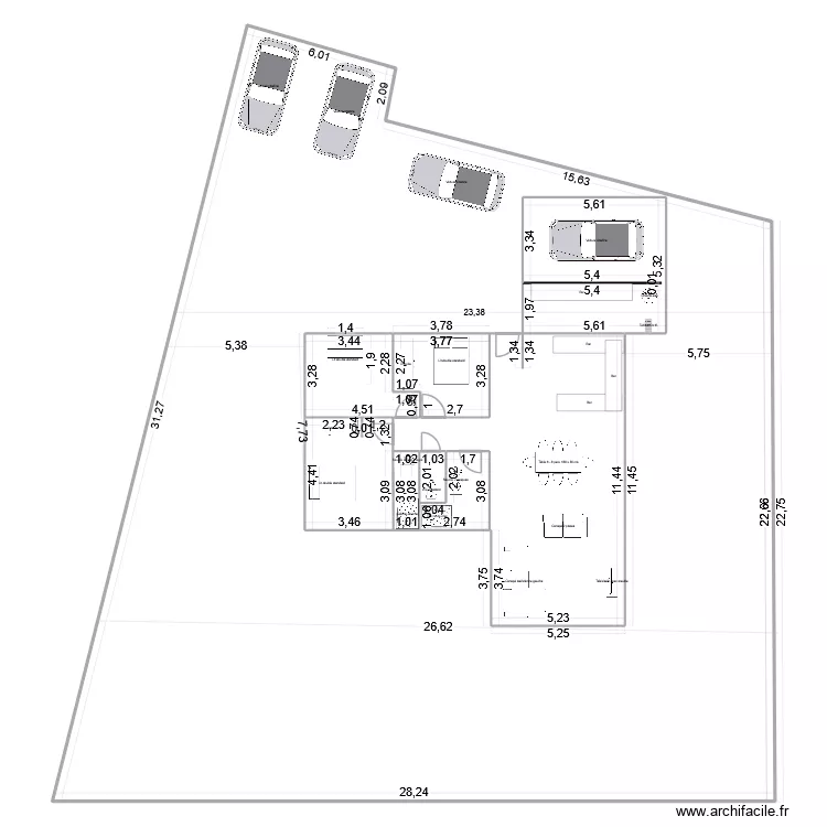 philippe. Plan de 8 pièces et 729 m²