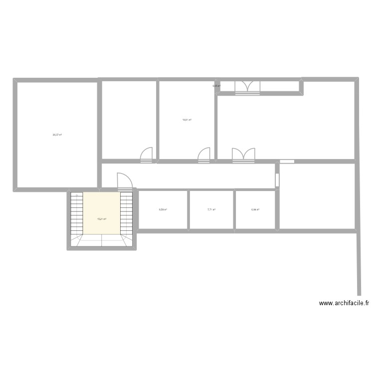 PLAN A. Plan de 7 pièces et 97 m2