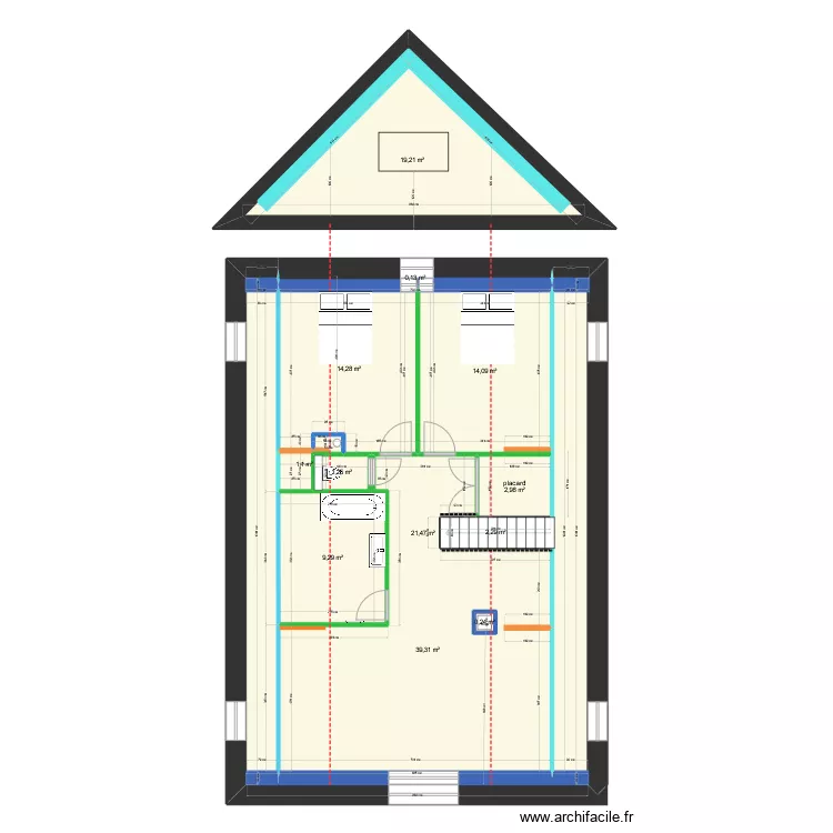 MORTON combles. Plan de MORTON combles. Plan de