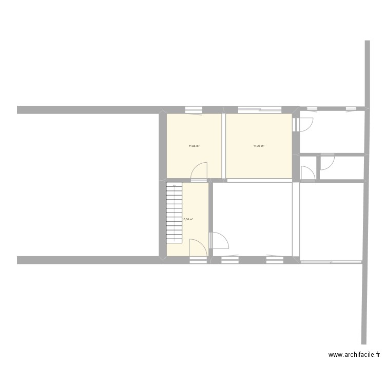 Piétrain 162. Plan de 3 pièces et 36 m2