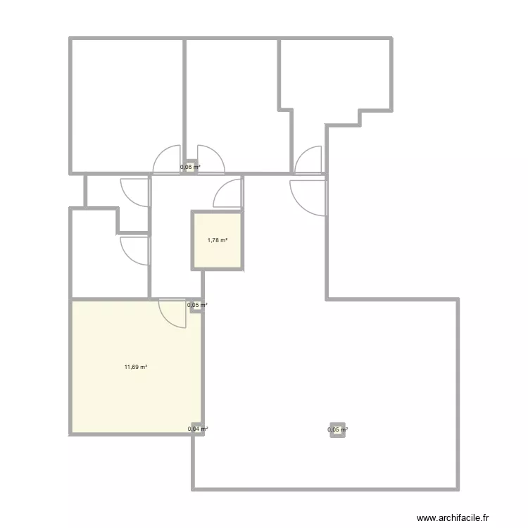 MAUPAS EXISTANT. Plan de 6  et 14 m²