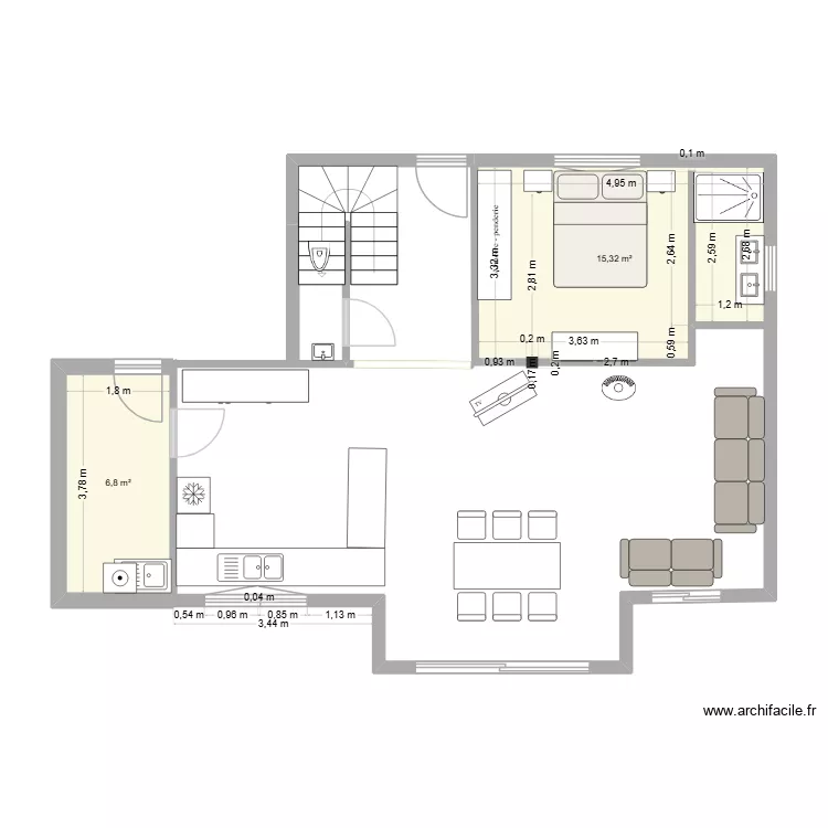 Loctudy. Plan de 4 Pièces et 41 m² Loctudy. Plan de 4 Pièces et 41 m²