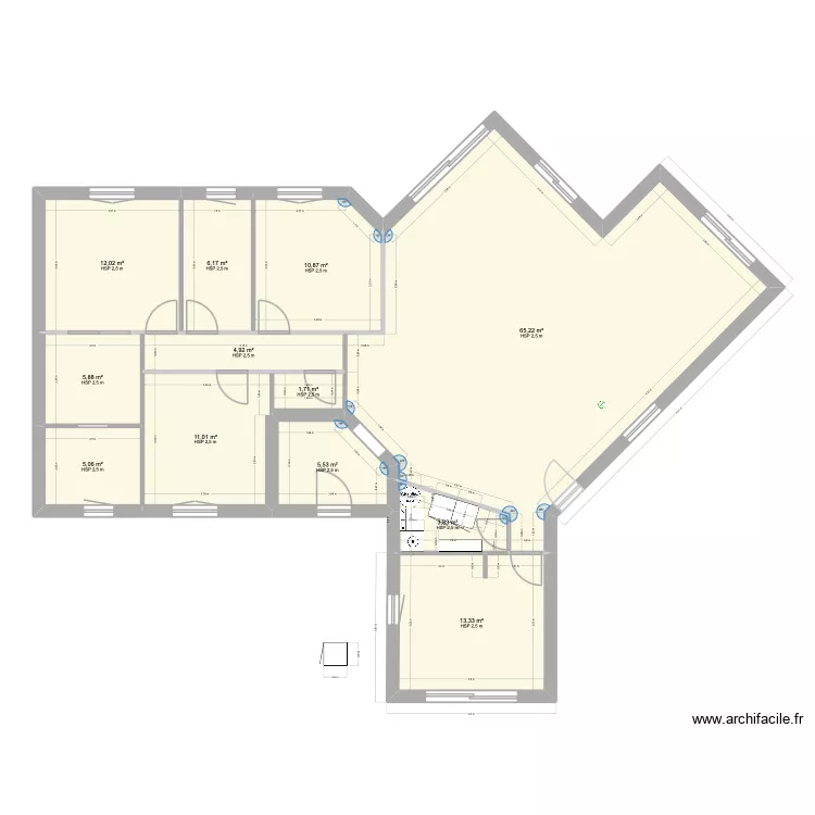 GarageV2. Plan de 12  et 146 m²