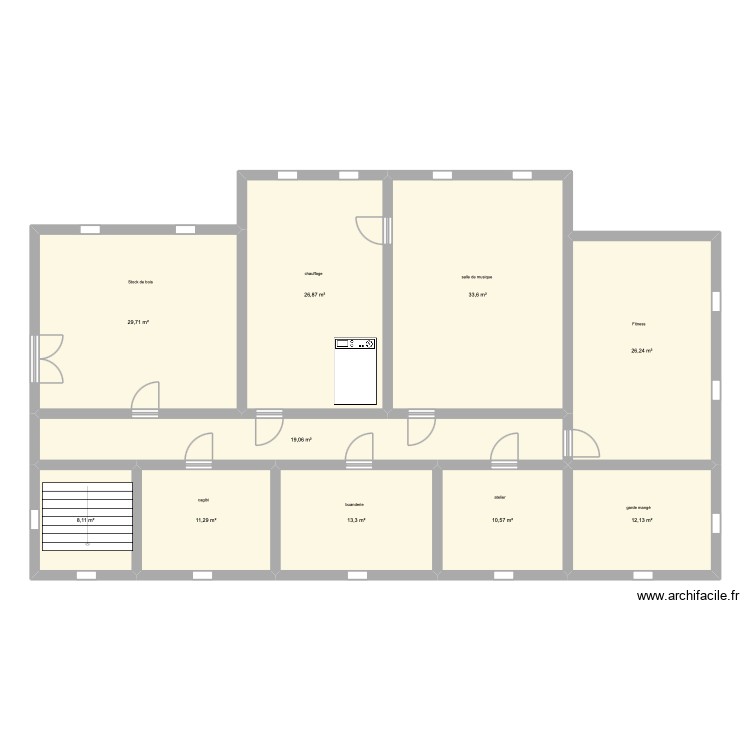 sous-sol. Plan de 0 pièce et 0 m2