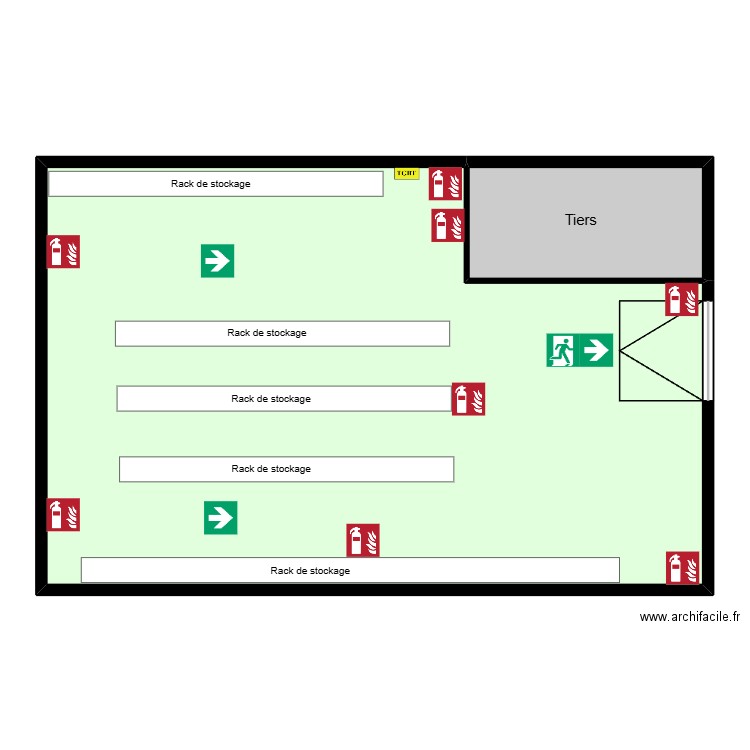 Chebert. Plan de 2 pièces et 157 m2