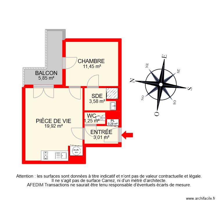 BI 30019. Plan de 11 pièces et 56 m2