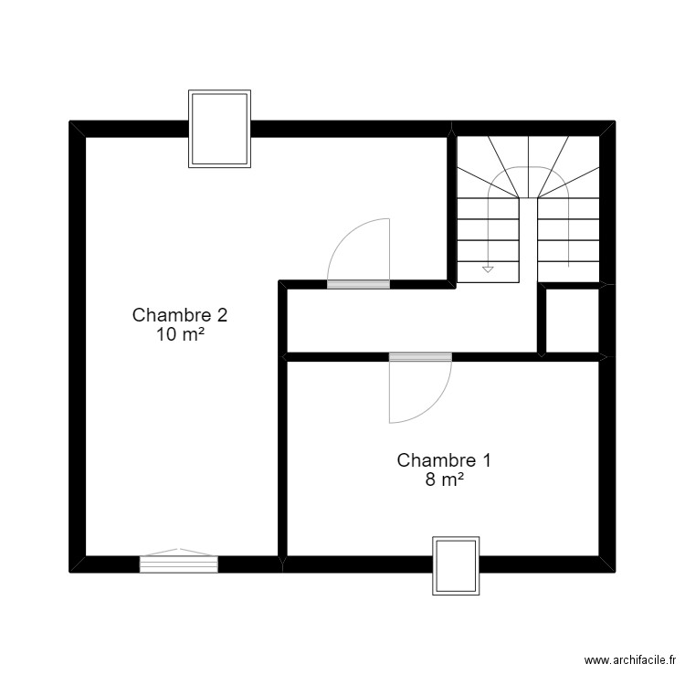 414227 LE BECHENNEC . Plan de 6 pièces et 88 m2