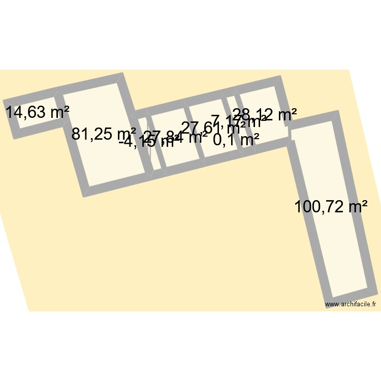 SP3C-2. Plan de 17 pièces et 583 m2