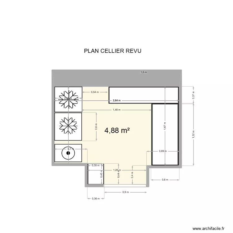 CELLIER REVU 22 av 25. Plan de 