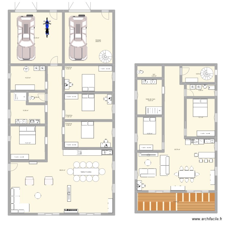 Plan F. Plan de 0 pièce et 0 m2
