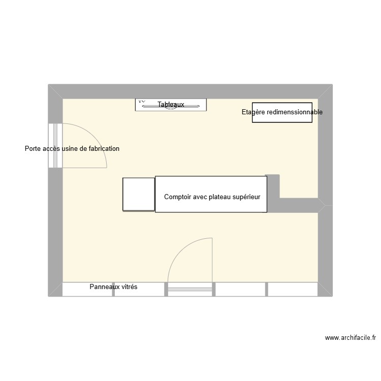 point de vente. Plan de 0 pièce et 0 m2