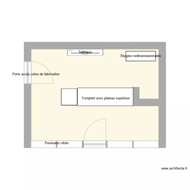 point de vente. Plan de point de vente. Plan de