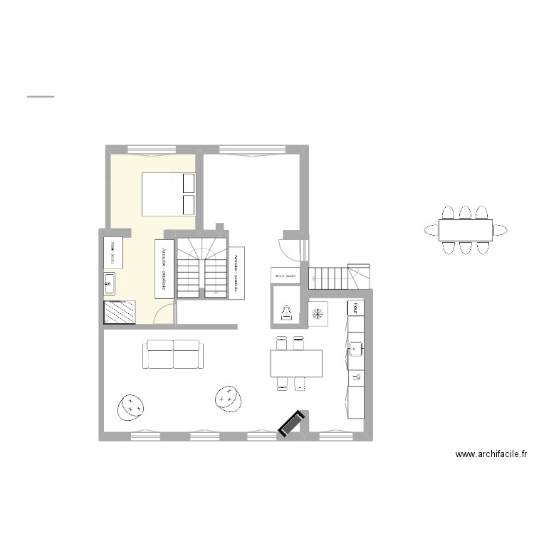 lagny petite  sans extension autre. Plan de 9 pièces et 62 m2