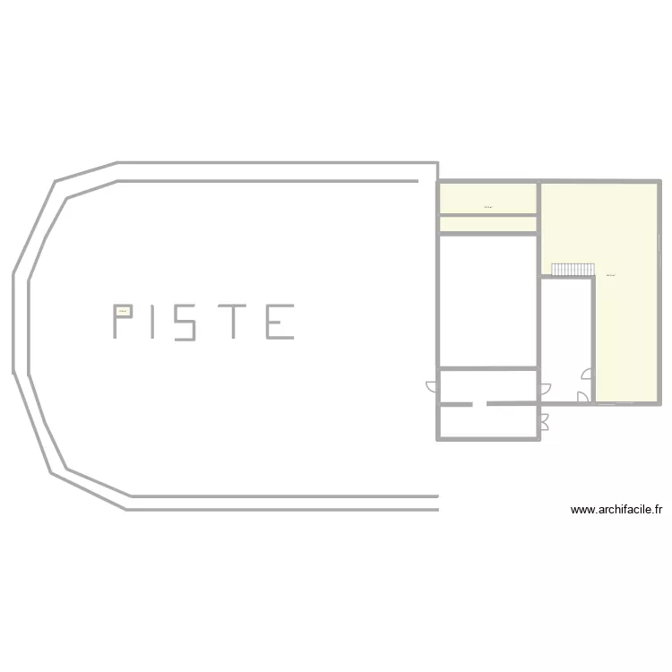 arene. Plan de 3  et 144 m²