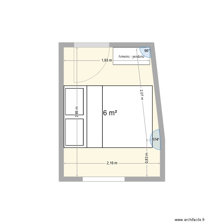 chambre juliette. Plan de 0 pièce et 0 m2