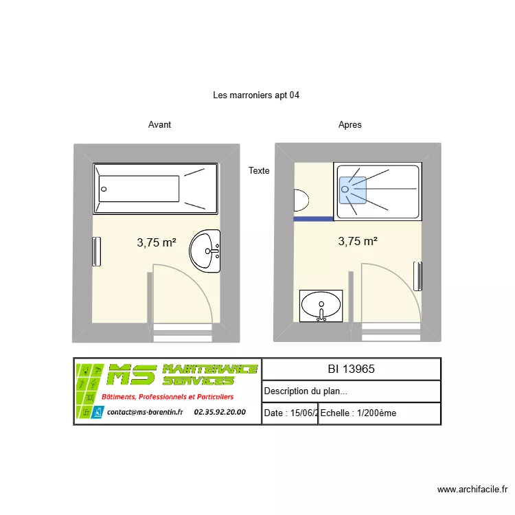 MS - criquetot seminor 13965. Plan de 2 et 8 m² MS - criquetot seminor 13965. Plan de 2 et 8 m²