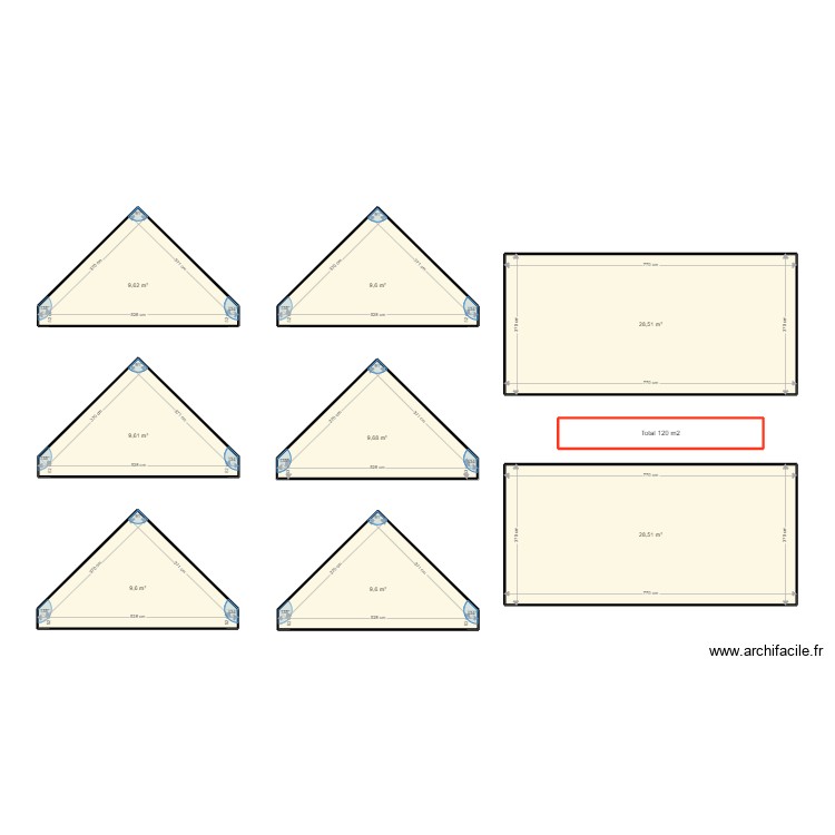 Surface &eacute;tage. Plan de 0 pièce et 0 m2