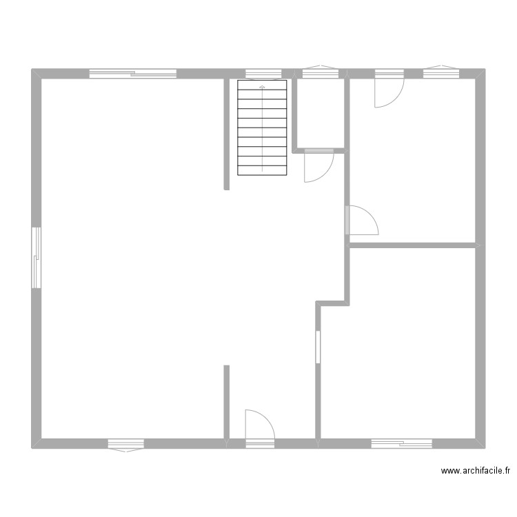 BACHER RDC. Plan de 4 pièces et 116 m2