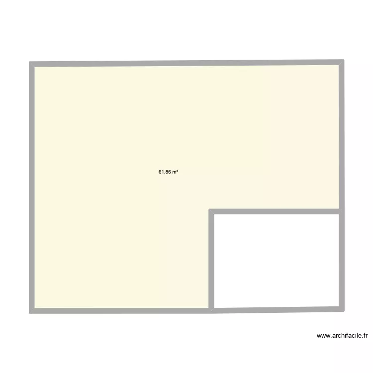 PROJET TEVAITOA. Plan de 1 pièce et 62 m²