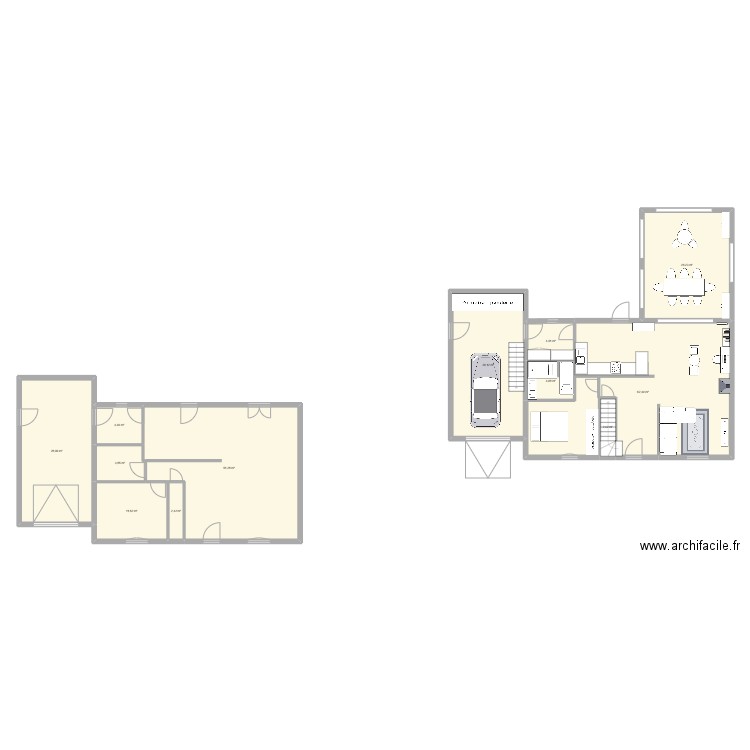 MAISON. Plan de 12 pièces et 234 m2