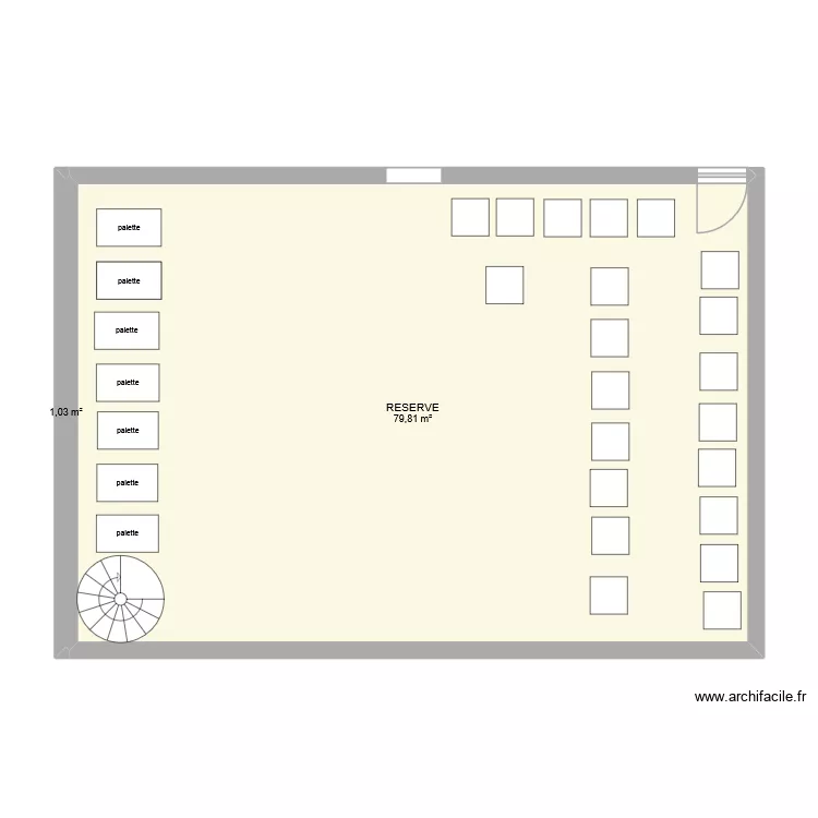 reserve mora. Plan de 2  et 81 m²